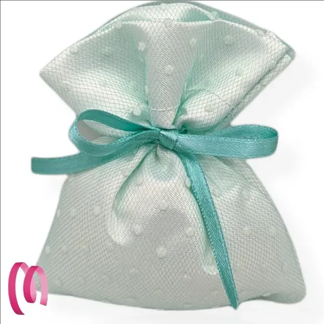 Sacchetto con tulle colorato a Pois Made in Italy TIFFANY