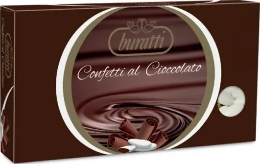 Confetti Buratti Bianco al cioccolato Fondente confezione 1 kg NERO