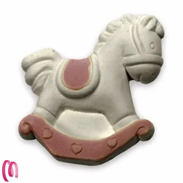 Gessetto Cavallino Dondolo sella rosa