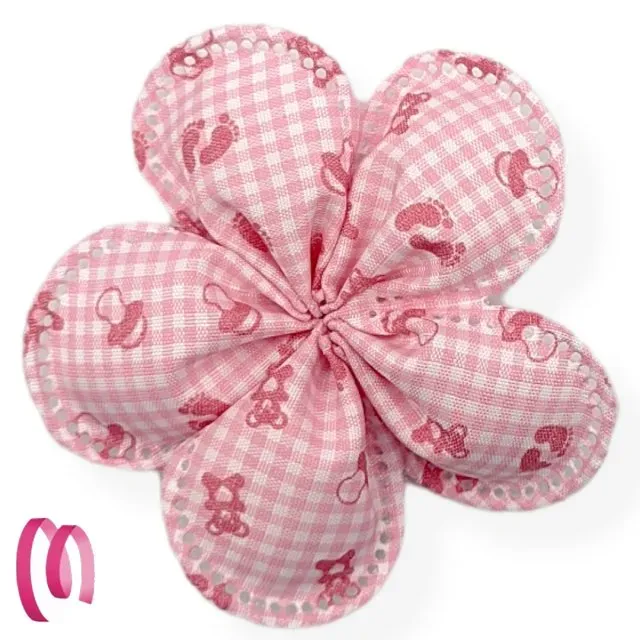 Nastro Portaconfetto Petalo Quadrettato con Decori 20 ROSA