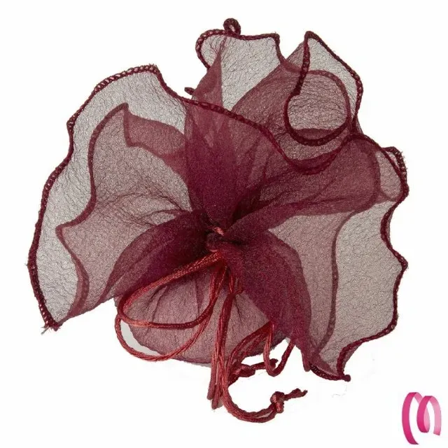 TULLE ORGANZA CRUSH BORDEAUX