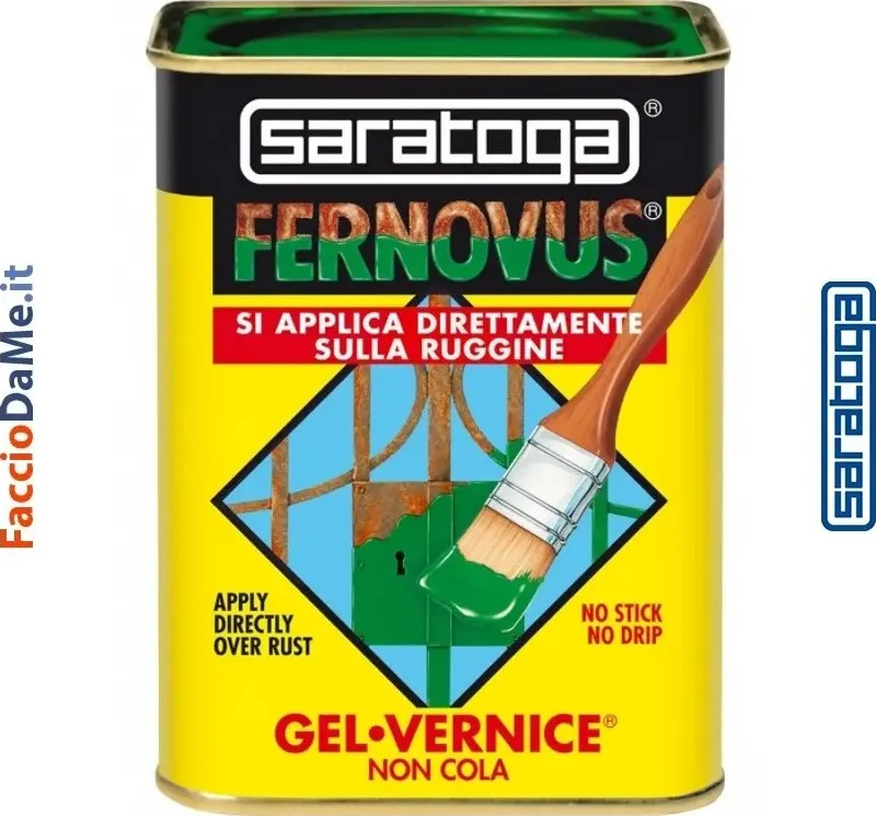Saratoga fernovus gel vernice non cola si applica sulla ruggine vari colori 750ml