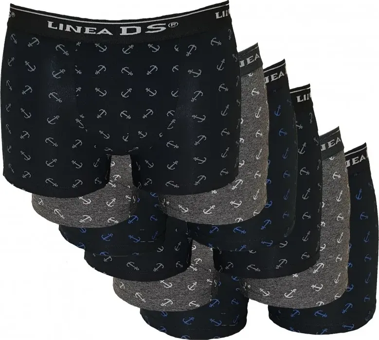 6 Pezzi di Boxer Uomo in Cotone Elasticizzato Fantasia