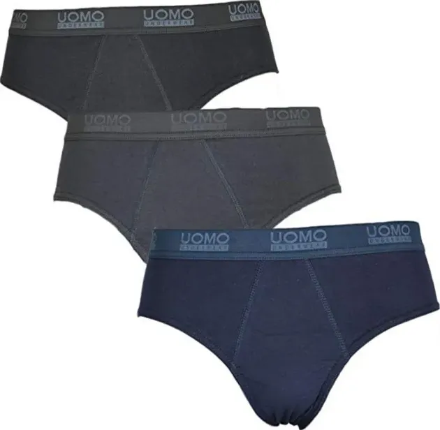 12 pezzi di slip uomo in cotone elasticizzato