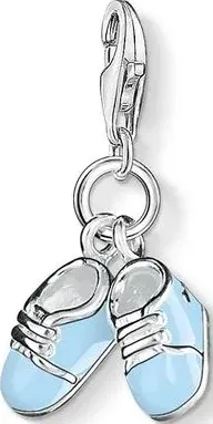 Charm pendente in argento "scarpette da bebè blu" thomas sabo