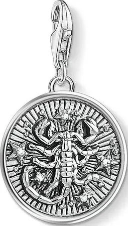 Charm pendente "segno dello scorpione"in argento con zirconi thomas sabo