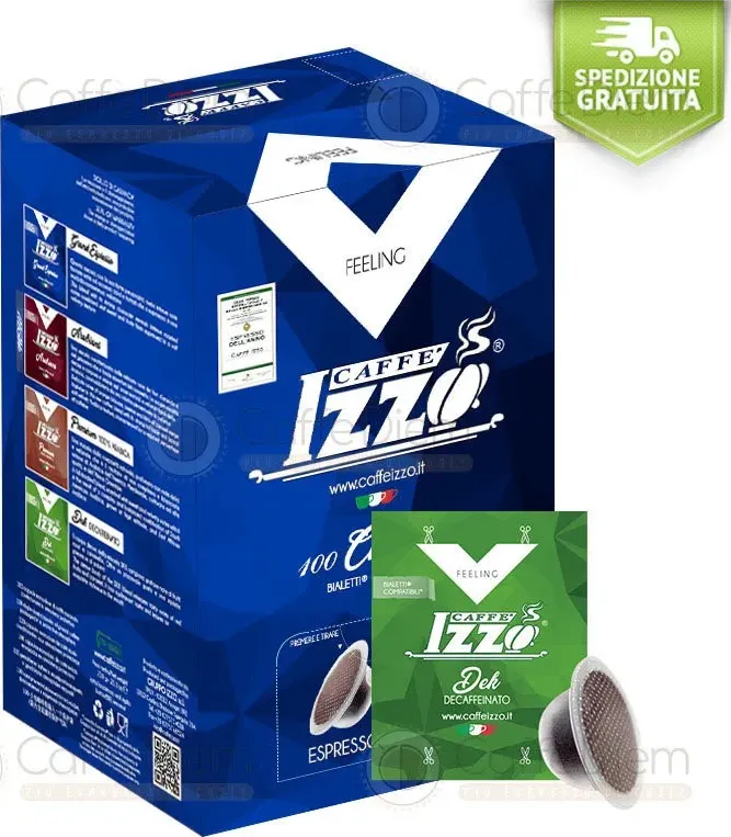 Capsule e cialde compatibili bialetti izzo dek decaffeinato