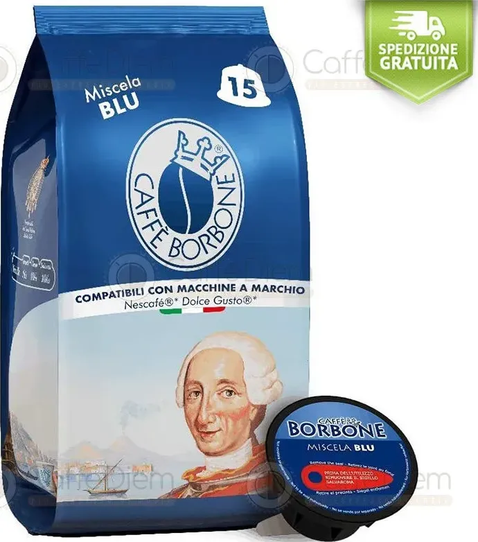 Capsule e cialde compatibili dolce gusto borbone blu | caffè diem