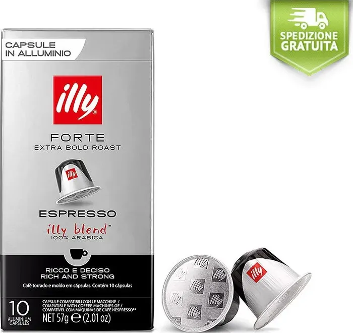 100 capsule nespresso illy compatibili tostato forte