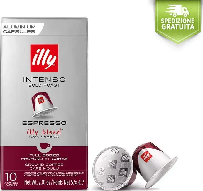 100 capsule nespresso illy compatibili tostato intenso