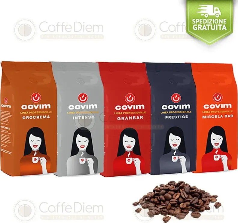 Caffè in grani covim kit assaggio prova 5kg