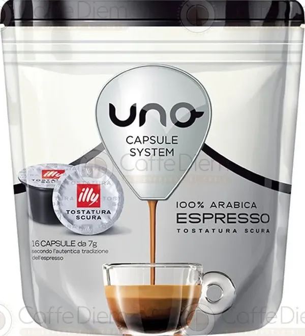 Illy uno system capsule tostatura scura | caffè diem