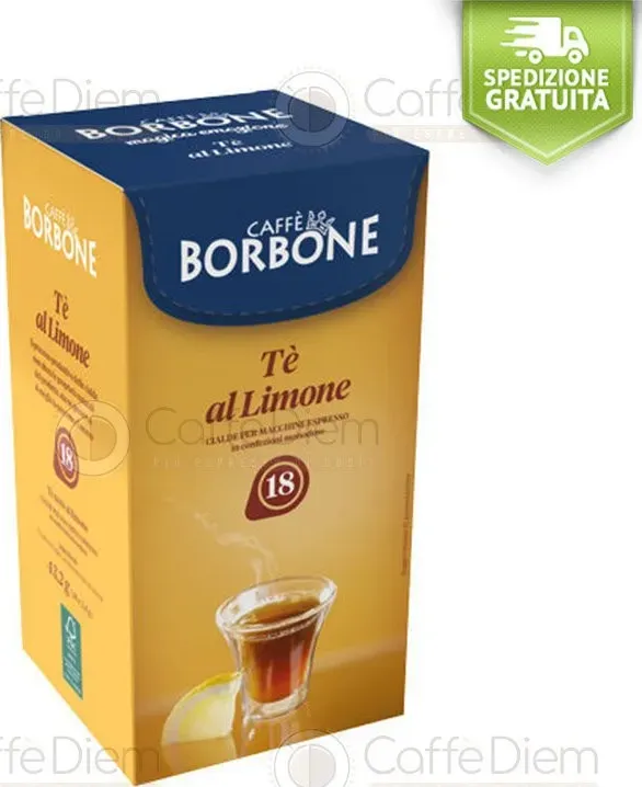 Cialde borbone tè limone box 18 cialde