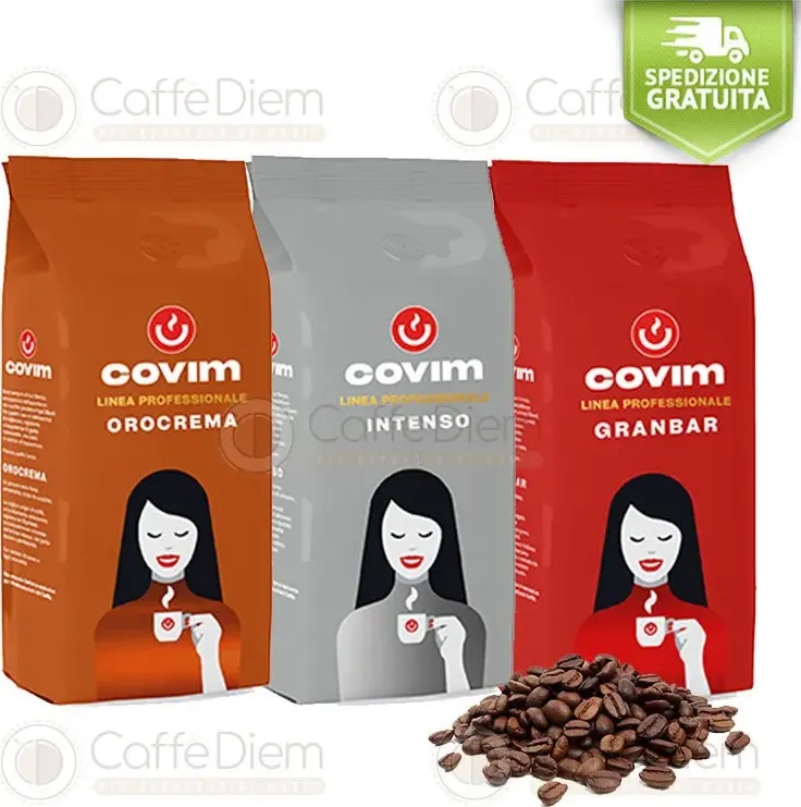 Caffè in grani covim kit assaggio prova 3kg