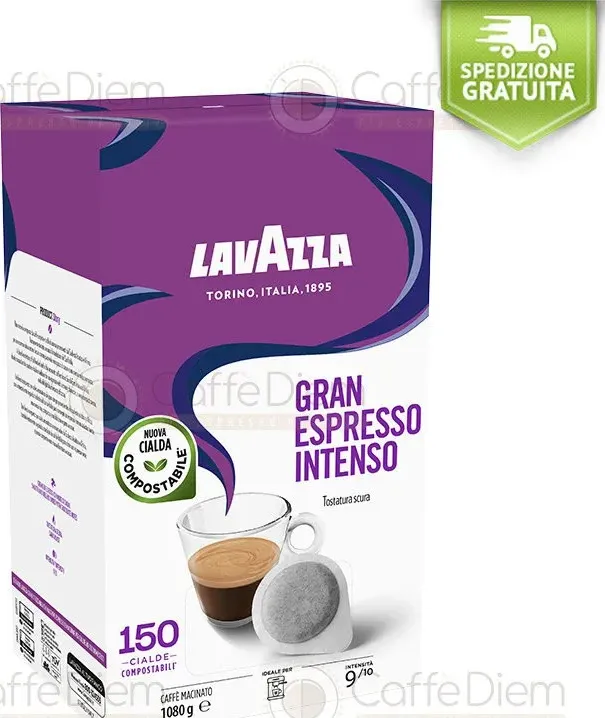 Cialde lavazza ese 44 carta gran espresso intenso