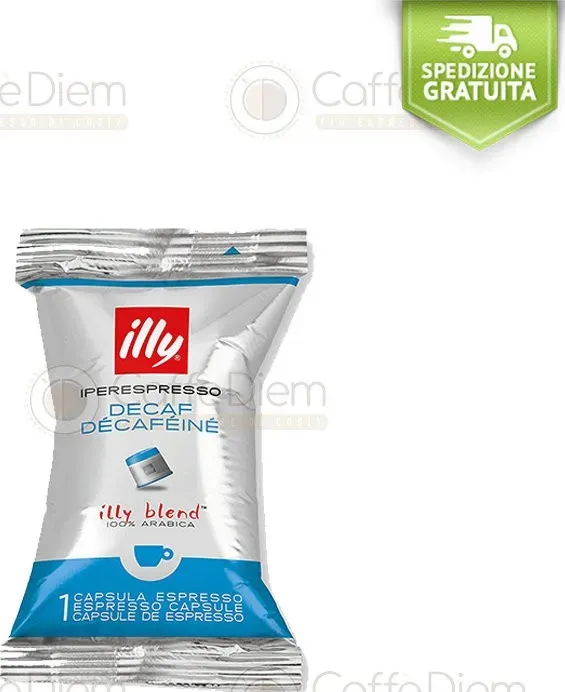 Illy iperespresso 100 capsule in flowpack decaffeinato