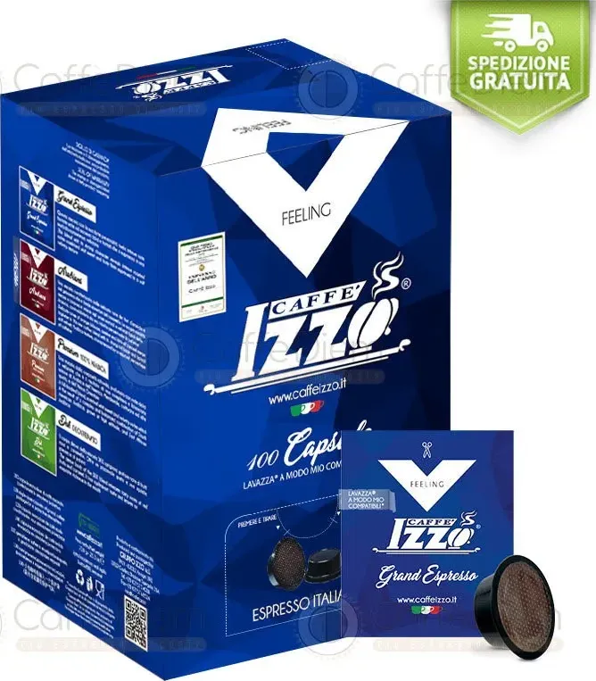 Izzo grand espresso 100 capsule compatibili lavazza a modo mio