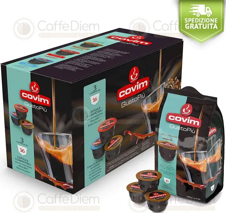 Covim caffè 192 capsule compatibili nescafè dolce gusto orocrema