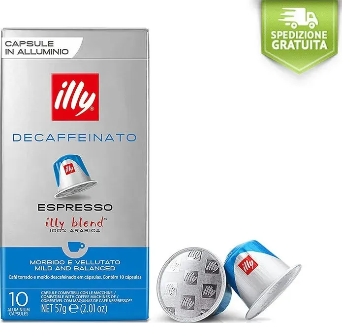 100 capsule nespresso illy compatibili decaffeinato