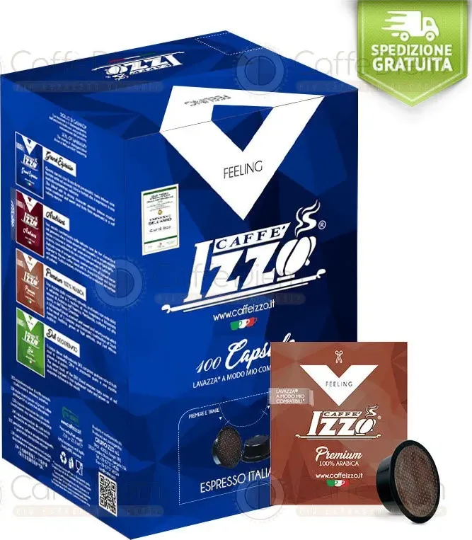 Izzo premium 100% arabica 100 capsule compatibili lavazza a modo mio