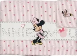 Lenzuola culla Minnie Mouse love neonato Disney