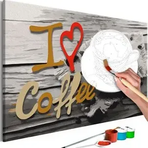 Quadro fai da te  I Love Coffee