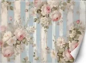 Carta Da Parati, Fiori shabby chic