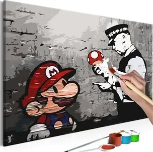 Quadro fai da te  Mario (Banksy)