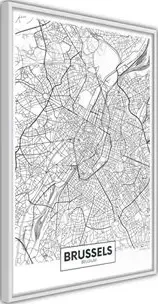 Poster  City map: Brussels