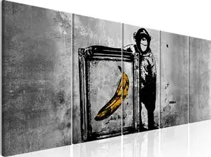 Quadro Banksy  Monkey with Frame