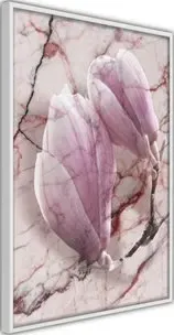 Poster  Magnolia on Marble Background