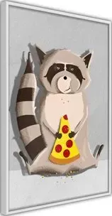 Poster  Racoon Eating Pizza