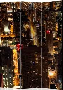 Paravento  City by night  Chicago, USA [Room Dividers]