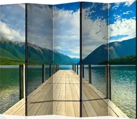 Paravento  Mountain lake bridge II [Room Dividers]