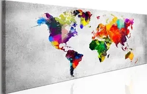 Quadro World Map  Coloured Revolution