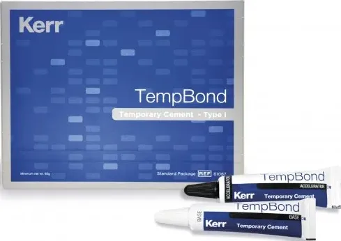 Tempbond cemento con eugenolo kerr 1 tubo base 50 gr+1 tubo catalizzatore 15 gr