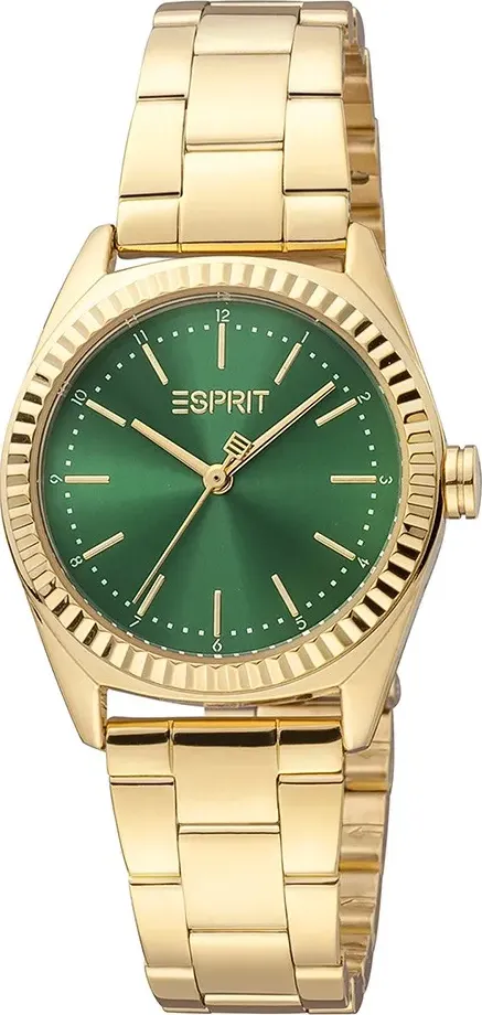 "Orologio ESPRIT donna solo Tempo acciaio dorato / verde"