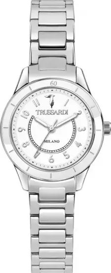 "Orologio TRUSSARDI donna T-sky Ceramic tempo acciaio / bianco"