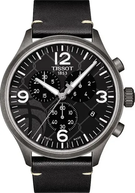 "Orologio TISSOT uomo Chrono XL cronografo pelle nero"