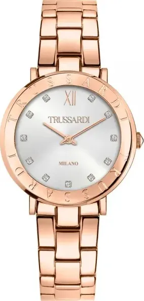 "Orologio TRUSSARDI donna T-vision oro rosa / bianco"