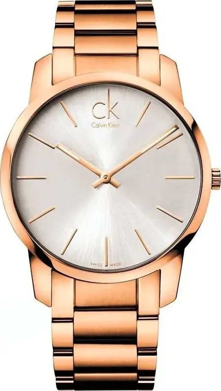 "Orologio CALVIN KLEIN uomo City solo tempo acciaio oro rosa / bianco"