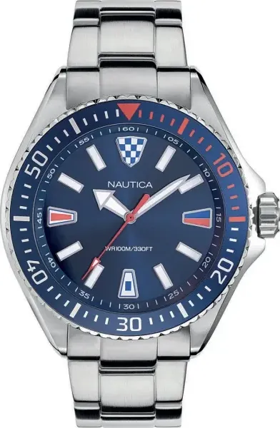 "Orologio NAUTICA uomo Crandon Beach acciaio / blu"