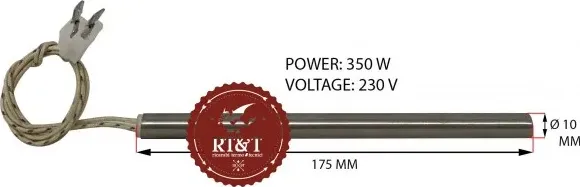 Candeletta Resistenza accensione stufa a pellet Montegrappa, MCZ, Flumenfire, Sideros, D'Alessandro, Sicalo UTXS022672