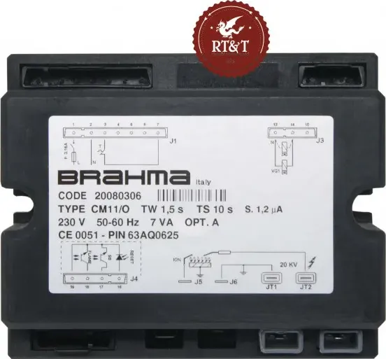 Scheda Brahma CM11/O 20080306 per Immergas Extra 22 CS INOX, Extra 22 TF INOX, Extra Alba 22 TF, Extra Alba 22 TF Boiler 16695 di ricambipercaldaie.it