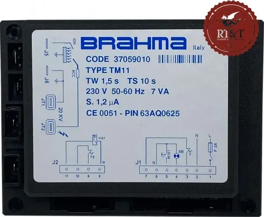 Scheda accensione quadro Brahma TM11 37059010 per caldaia e bruciatore Arca e Joannes di ricambipercaldaie.it