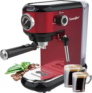 Sonifer SF3558 1450W Caffettiera elettrica per caffè espresso, pompa a 15 bar, cappuccinatore con schiuma di latte