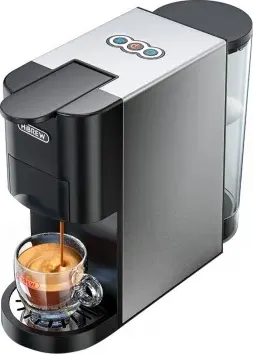 HiBREW H3A 5-in-1 Macchina da caffè , 19 Bar di pressione, modalità freddo/caldo, serbatoio dell'acqua da 800 ml - argento