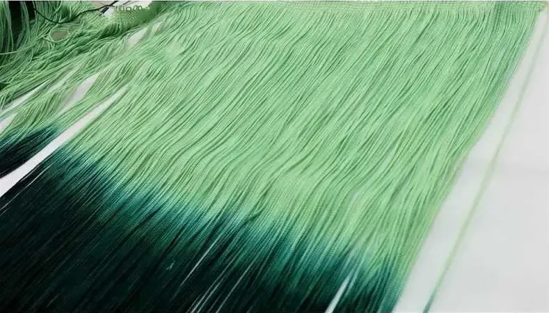 Frangia tripolina alta 40 cm bicolore sfumata ballo per metro
