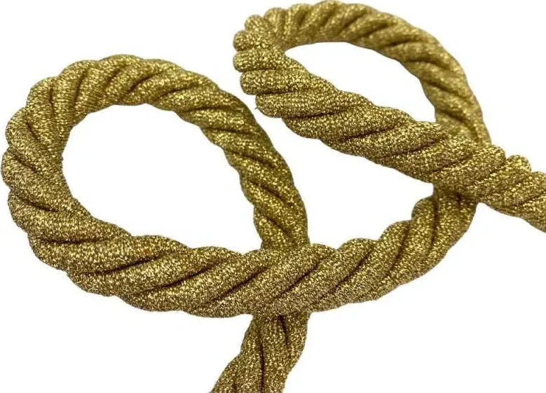 Passamaneria Cordone Oro Lurex 4 Capi Grosso 15 Mm di tomasellimerceria.com