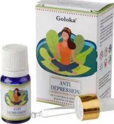 Miscela di oli essenziali Goloka - Bottiglia da 10ml con pipetta - Antidepressivo